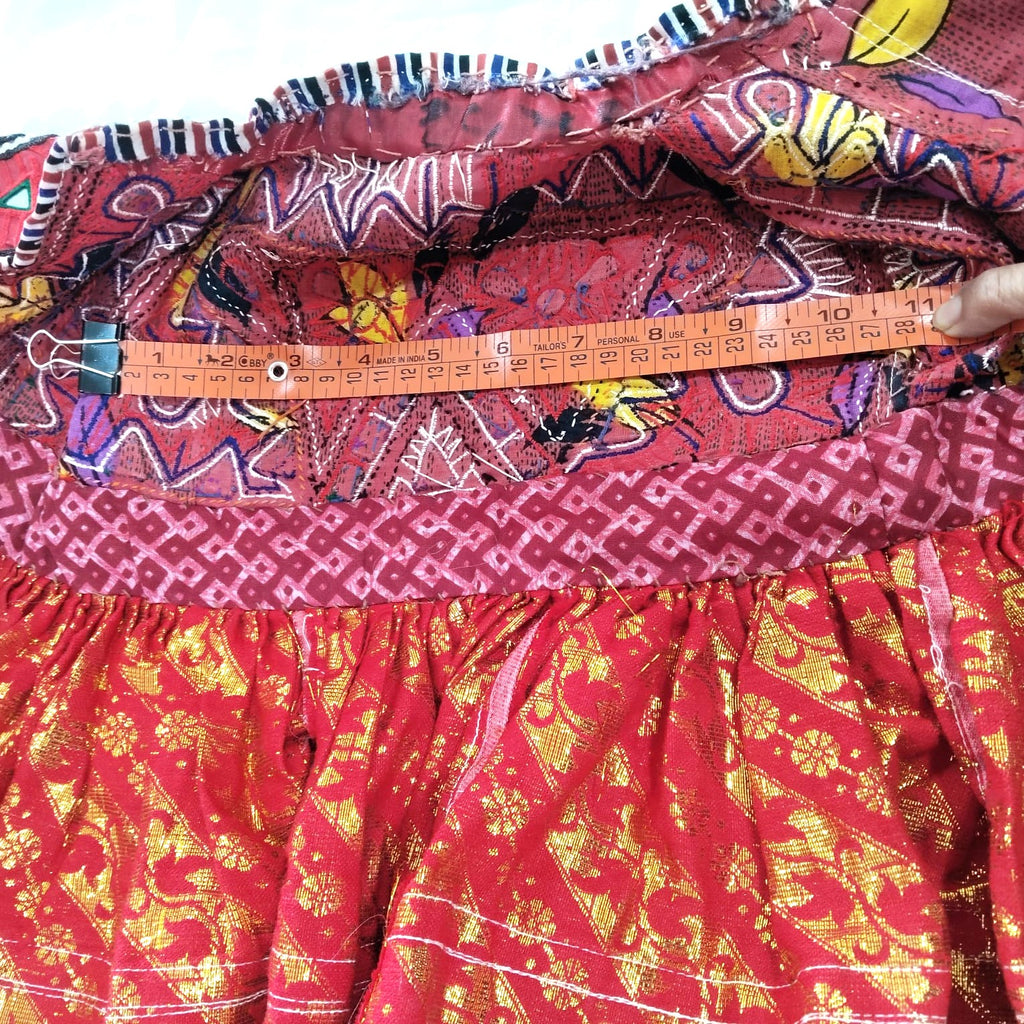 Vintage Rabari Embroidered Baby Jacket with Cap – Handmade Kutch Textile (6–8 Months)