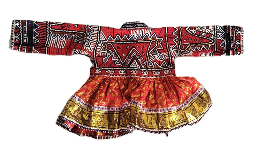 Vintage Rabari Embroidered Baby Jacket with Cap – Handmade Kutch Textile (6–8 Months)