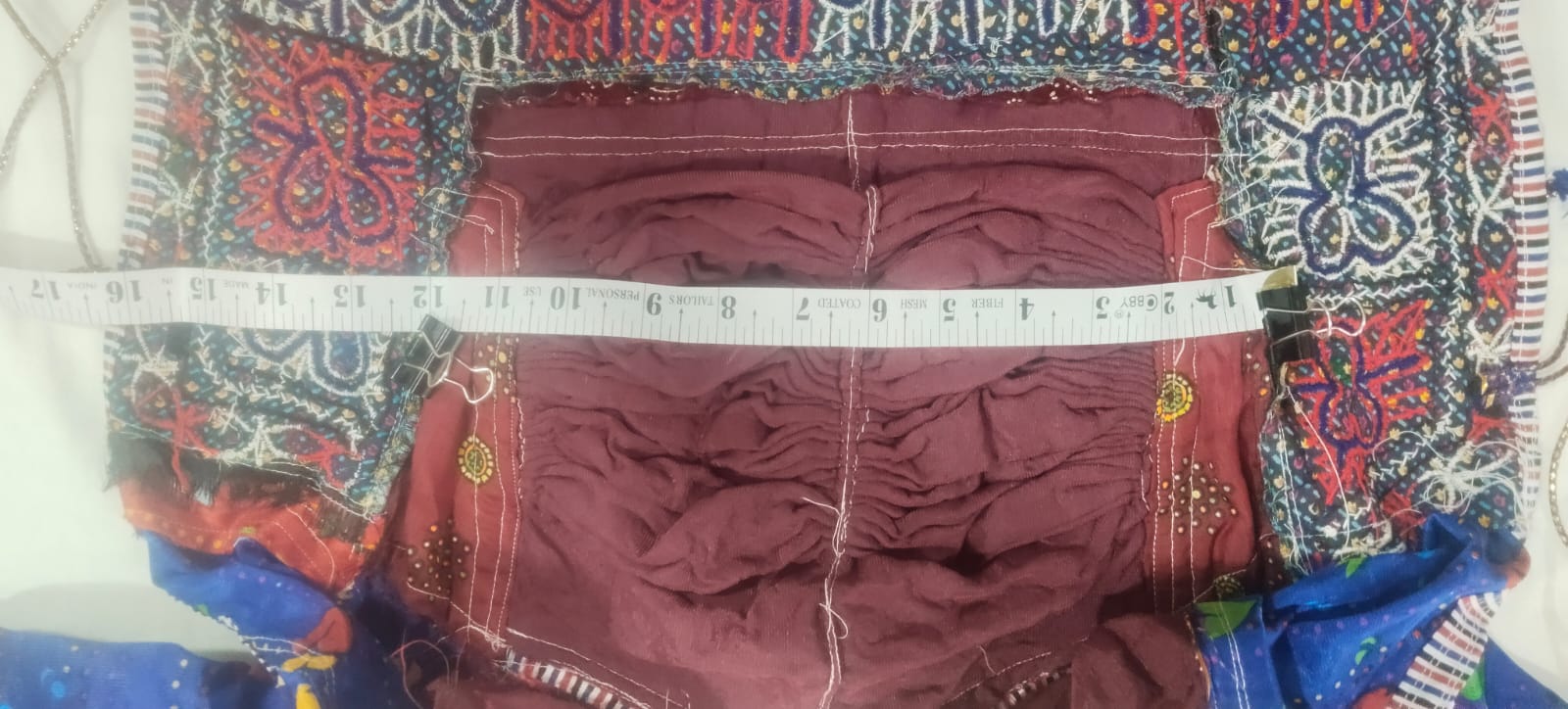 Upcycled Rabari Embroidered Velvet Choli Blouse – Vintage Kutch Tribal Textile Top