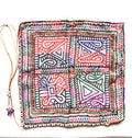 Rabari Handmade Wall Hanging/Kutch Embroidery/Shankri Chain Stitch Boho Decor/Indian Textile Art/41x41 cm.
