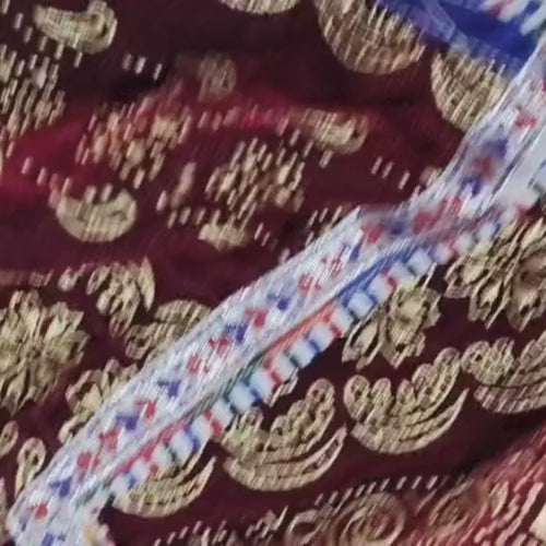 Upcycled Rabari Embroidered Velvet Choli Blouse – Vintage Kutch Tribal Textile Top